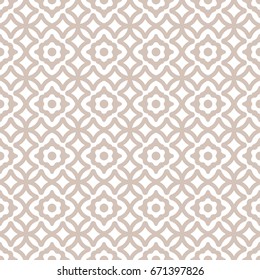 Seamless trellis pattern of on a white background, arabesque cross motif, seamless fabric print, arabic ornamental background, vector illustration
 