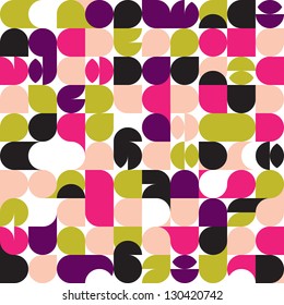 Seamless trendy abstract geometric background pattern in vector