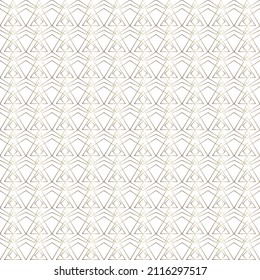 Seamless trendy abstract geometric pattern, art deco style. Gradient, gold, white background, vector