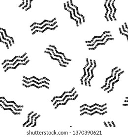 Seamless trendy abstract Memphis pattern. Black and white textures, simple design. Vector illustration. Applicable for backgrounds, wrapping paper, textile concepts.