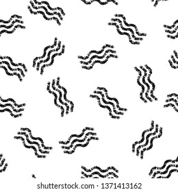 Seamless trendy abstract Memphis pattern. Black and white textures, simple design. Vector illustration. Applicable for backgrounds, wrapping paper, textile concepts.