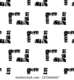 Seamless trendy abstract Memphis pattern. Black and white textures, simple design. Vector illustration. Applicable for backgrounds, wrapping paper, textile concepts.