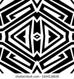 Seamless trendy black and white geometric pattern over white background. Repeating modern tiling, wrappping papers, wallpapers etc. 