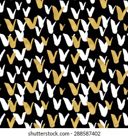 Seamless trendy blog background textures with hand drawn gold and black ink design elements. Vector Eps10 illustration doodle sketch