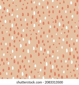 Seamless trendy brush spot pattern.