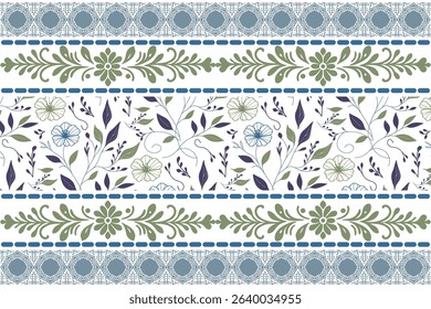 Seamless trendy floral layout. One line art design for wrapping paper and home fabric products.

