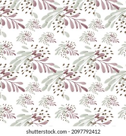 Seamless Trendy Floral Pattern In Vector