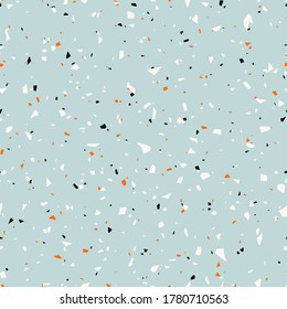 Seamless trendy stone terrazzo texture. Hand-drawn repeatable pattern design in pastel colours. Surface pattern design for web and print use. Ideal for fabric and wrapping paper. Beautiful concrete.