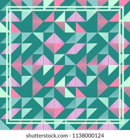 Seamless trendy triangle colorful abstract pattern background with punchy pastel autumn popular season style vector illustration eps 10.
