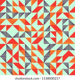 Seamless trendy triangle colorful abstract pattern background with vintage modern autumn season style vector illustration eps 10.