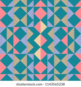 Seamless trendy triangle memphis abstract pattern. Good design for scarf, hijab, and blanket.