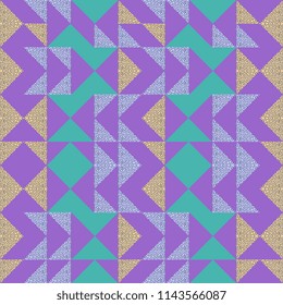 Seamless trendy triangle memphis abstract pattern. Good design for scarf, hijab, and blanket.