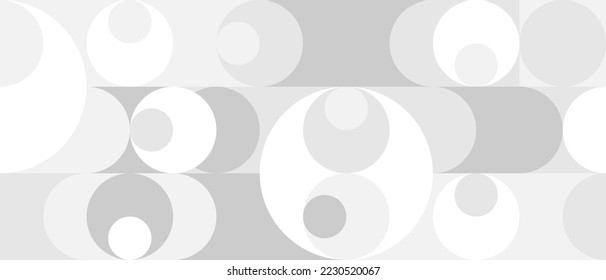 Sencillo fondo blanco de moda para textiles o cubiertas. Mosaico con textura gris de formas geométricas, plantilla para la introducción web.