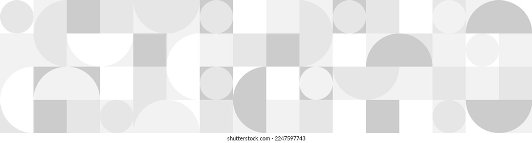 Sencillo fondo blanco de moda para textiles o cubiertas. Mosaico con textura gris de formas geométricas, plantilla para la introducción web.