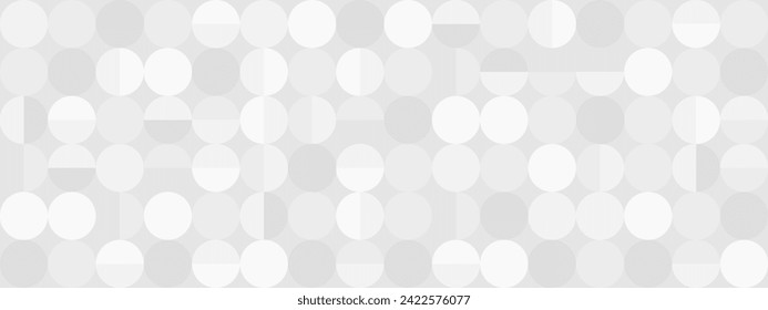 Seamless trendy white background for textiles or covers. Mosaic with gray texture of geometric shapes, template for web intro.	