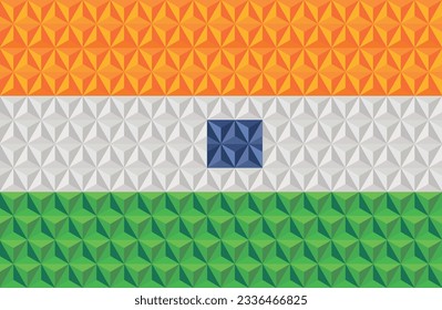 Seamless tri color pattern design for 15 August Independence Day, 26 January Republic day of India.