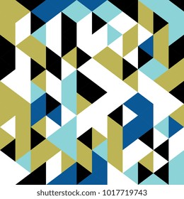 Seamless triangle abstract. Colorful vintage color.