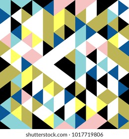 Seamless triangle abstract. Colorful vintage color.