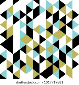 Seamless triangle abstract. Colorful vintage color.