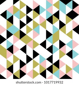 Seamless triangle abstract. Colorful vintage color.