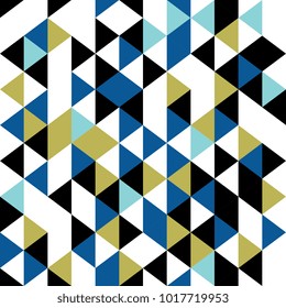 Seamless triangle abstract. Colorful vintage color.