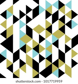 Seamless triangle abstract. Colorful vintage color.