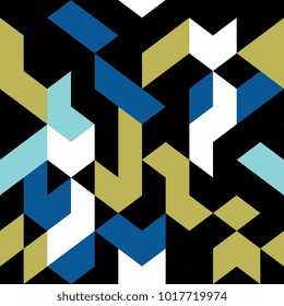 Seamless triangle abstract. Colorful vintage color.