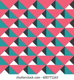 Seamless triangle color. Cloth pattern concept. green and pink color tone.