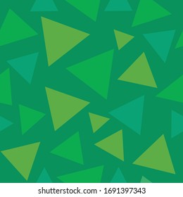 seamless triangle green pattern vector