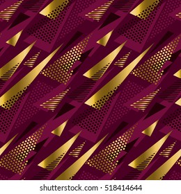 seamless triangle modern luxury pattern on black background. geometry arrow seamless festive amass style fabric sample. geometric pattern swatch vector illustration