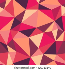 Seamless triangle orange pattern. Geometric abstract background. Vector illustration