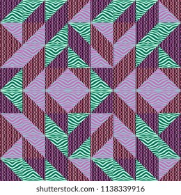 Seamless triangle pattern abstract background with geometric texture memphis pastel trendy.