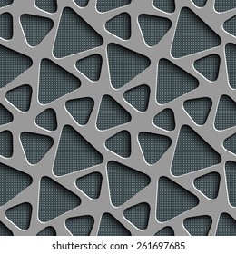 Seamless Triangle Pattern. Abstract Gray Background. Vector Regular Texture