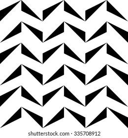 Seamless Triangle Pattern. Abstract Monochrome Background. Vector Regular Texture