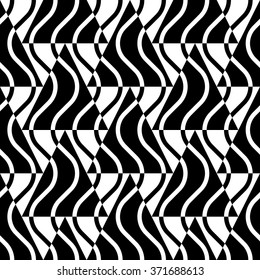 Seamless Triangle Pattern. Abstract Monochrome Background. Vector Regular Texture