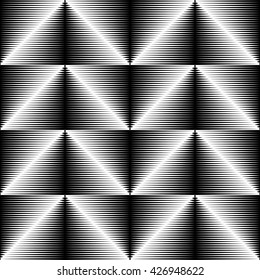 Seamless Triangle Pattern. Abstract Monochrome Background. Vector Regular Texture