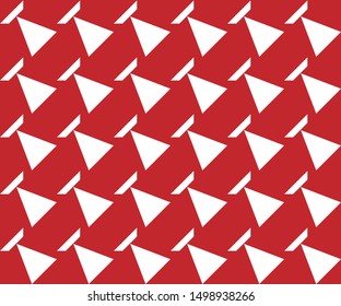 Seamless triangle pattern arranged diagonally facing small square pieces with pointed ends. Geometric monochrome abstract backgrounds suitable for versatile use.