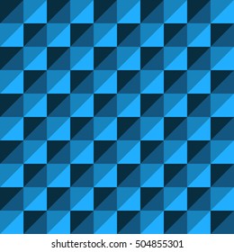 Seamless triangle pattern background with blue tone. vector