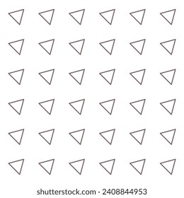 Seamless triangle pattern background. Flat simple minimal charm pattern graphic vector illustration. Hand-drawn triangle shape graphic element. 