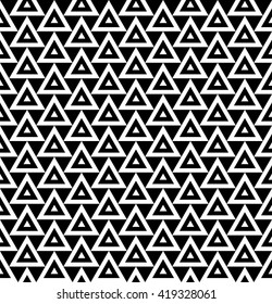 Seamless triangle pattern background.monochrome vector.geometric ornament pattern.tribal pattern
