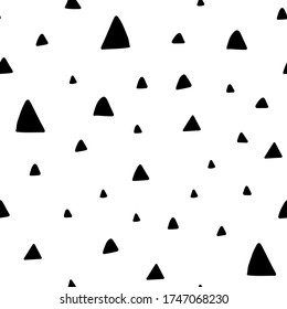 Seamless triangle pattern. Chaotic geometric vector background