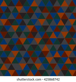Seamless triangle pattern. Colored geometric vector background. 
