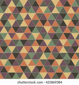 Seamless triangle pattern. Colored geometric vector background. 