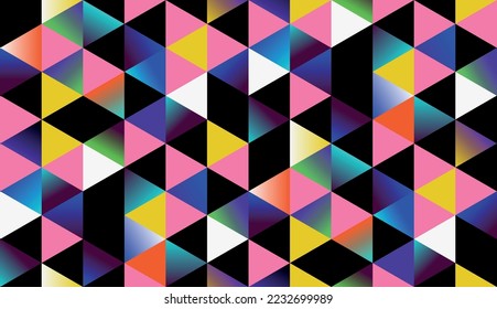 Seamless triangle pattern design. geometric vector, illustration, fashion, interior, wrapping, wall arts, fabric, packaging, web, banner