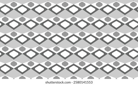 Seamless triangle pattern with geometric shapes on gray background