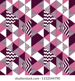 Seamless triangle pattern of hipster abstract
