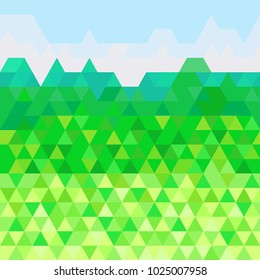 Seamless triangle pattern on horizontal. Abstract geometric wallpaper. Cute background. Pretty colors. Print for polygraphy, posters, t-shirts and textiles. Beautiful texture. Doodle for design