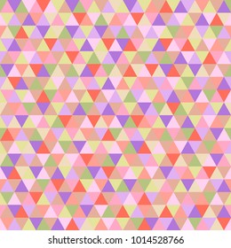 Seamless triangle pattern. Pretty colors. Abstract geometric wallpaper of the surface. Cute background. Print for polygraphy, posters, t-shirts and textiles. Beautiful texture. Doodle for design