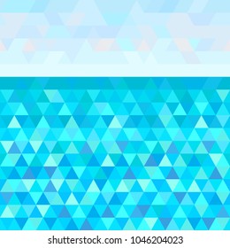 Seamless triangle pattern. Universal sea landscape. Striped multicolored background. Universal geometric texture. Dinamic colored background. Lineal wallpaper. Decorative style. Line art. Doodle