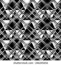 Seamless Triangle Pattern Vector Black White Stock Vector (Royalty Free ...